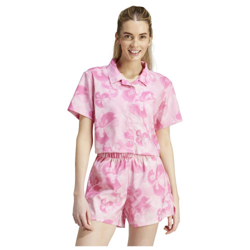 Adidas Γυναικείο πουκάμισο Floral Graphic Cropped Woven Shirt